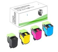 JCxYGAP Compatible Toner Cartridge 4 Color Set For L1EXMARK CS317 CS417 CS517 Models 71B10K0 71B10C0 71B10M0 71B10Y0 Black 3000 Pages Color 2300 Pages