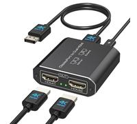 JCYMELE Displayport a doppio sdoppiatore HDMI esteso per doppio schermo 4K @ 60Hz Display Port a 2 adattatori HDMI per computer schede grafiche supporta la modalità MST e SST