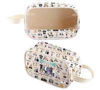 JD and Turk Lover Gift TV Show Merchandise Dr. Cox Gift TV Show Show Clear Makeup Pouch Zipper Pouch, Scrbag