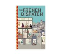 jdalcbe Poster del film The French Dispatch (2021) su tela, decorazione artistica da parete per soggiorno e camera da letto, 30 x 45 cm