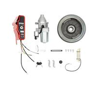 JDBDU Kit avviamento elettrico motore per Honda GX340 11HP & GX390 13HP - 12 V, alluminio, avviatore, avviatore, kit di accensione, volano, interruttore chiave, bobina, copertura ventola