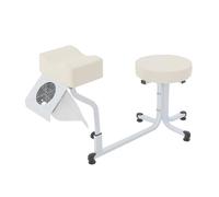 JDBDU Sgabello per pedicure con poggiapiedi, 2 in 1 per manicure e SPA, 220 V Pedicure Stool with Dust Blower, portata 100 kg, pedicure poggiapiedi per spa Beauty Salon, bianco