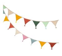 JDBlissful 2.6 Metri 20 Bandierine Tessuto Bunting, Bandierine Triangolari Colorate, Bandierine Colorate Tessuto per Cameretta dei Bambini Festa di Compleanno (Caramelle)