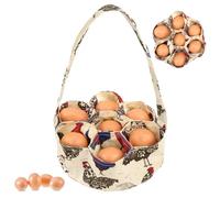 JDBlissful Cestino per La Raccolta Delle Uova, Tela Resistente, Cestino Portatile per Le Uova, 7 Sacchetti Mini Cestino per La Raccolta Delle Uova, per Casa, Fattoria, Agriturismo