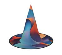 JDbncxe 1 cappello di Halloween - Uno scontro di colori Stampa Streghe Decor Party, Accessorio Cosplay, Cerchietto per Carnevale Festivo, Cappello Mago Mago