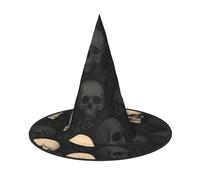 JDbncxe 2 cappelli di Halloween - Cool Skull Print Witches Decor Party, Cosplay Accessory, Festive Carnival Headband, Magic Wizard Cap