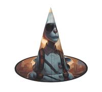 JDbncxe 2 cappelli di Halloween - Tecnologia Cat People Stampa Streghe Decor Party Accessorio Cosplay Festa Festiva Carnevale Fascia Mago Cap