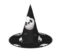 JDbncxe 3 cappelli di Halloween - Simpatico panda rosso con stampa esterna streghe decorazione festa, accessorio cosplay, fascia per capelli per carnevale, cappello magico