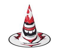 JDbncxe 3 cappelli di Halloween - Stampa del sorriso del diavolo streghe decorazione festa accessorio cosplay festa festa carnevale fascia magica cappello magico