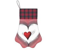 JDbncxe Attrezzature da laboratorio Stampa Natale Pet Paw Socks Ornamento - Decorazione natalizia da appendere per camino, albero, festa di vacanza, Avere un cuore amorevole, Taglia unica