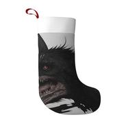JDbncxe Calza natalizia grande per camino, morbida e personalizzata, decorazione natalizia con pipistrelli mutanti, accessorio per albero di Natale