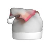 JDbncxe Cappello di Natale con stampa amore rosa fantasia per adulti - Cappello di Babbo Natale unisex, bomboniere di Natale, capodanno, copricapo festivo