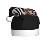 JDbncxe Cappello di Natale con stampa di lettere inglesi per adulti - Cappello da Babbo Natale, bomboniere di Natale, Capodanno, copricapo per feste