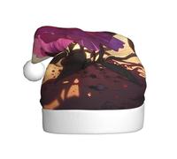 JDbncxe Cappello di Natale con stampa fiori nel deserto per adulti, cappello di Babbo Natale, bomboniere di Natale, Capodanno, copricapo per le festività