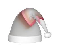 JDbncxe Cappello di Natale per bambini con stampa amore rosa fantasia festiva - morbido cappello di Babbo Natale, perfetto copricapo per le vacanze per Natale