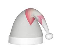 JDbncxe Cappello di Natale rosa con stampa amore festivo per bambini - morbido cappello di Babbo Natale, perfetto copricapo per le vacanze per Natale