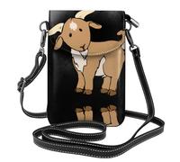 JDbncxe Chicago - Piccola borsa per cellulare con stampa riflessa, borsa a tracolla con tracolla regolabile, perfetta per la vita quotidiana, uso esterno, Capra marrone, Taglia unica