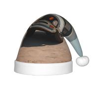 JDbncxe Festive Cars in the desert Print Christmas Hat for Kids - Morbido cappello di Babbo Natale in peluche, perfetto copricapo per le vacanze per Natale