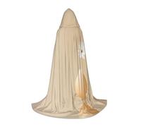 JDbncxe L Halloween Capo con cappuccio La bellezza delle uova e dei fiori Stampa - Unisex Costume Mantello per Cosplay, Esposizione Comica, Festa di Carnevale