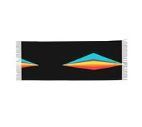 JDbncxe Little Ghost's Light Print Cashmerette sciarpa con frange da donna - scialle alla moda con nappa, morbida e calda pashmina avvolgente, Aerei di carta colorata, Taglia unica