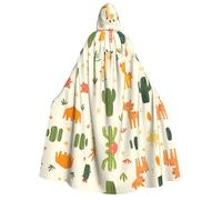 JDbncxe Mantello con cappuccio per Halloween, unisex, per adulti, con stampa di creature del deserto, per feste, carnevale, mostre di fumetti e altro ancora