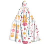 JDbncxe Mantello con cappuccio per Halloween, unisex, per adulti, con stampa di fiabe in cartoni animati, per feste, carnevale, mostre di fumetti e altro ancora