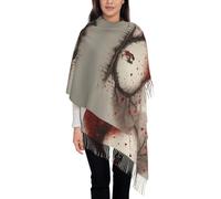 JDbncxe Pianoforte circondato da fiori stampa nappa sciarpa - autunno inverno moda scialle frange, perfetto per viaggi casual e uso quotidiano, Albero Dell'amore Per Le Coppie, Taglia unica