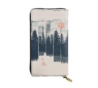 JDbncxe Portafoglio in pelle con stampa astratta con libellula rossa, leggero, con porta carte di credito, contanti, monete, ricevute, libretto degli assegni, Arte della volpe selvaggia, Taglia unica