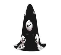 JDbncxe S Halloween Capo con cappuccio carino panda rosso stampa esterna - Unisex Costume mantello per Cosplay, mostre di fumetti, festa di Carnevale