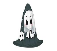 JDbncxe S Halloween Capo con cappuccio Little Ghost Jumping Print - Unisex Costume Mantello per Cosplay, Esposizione Comica, Festa di Carnevale
