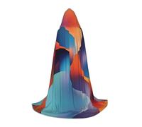 JDbncxe S Halloween Capo con cappuccio Uno scontro di colori Stampa - Unisex Costume Mantello per Cosplay, Esposizione Comica, Festa di Carnevale