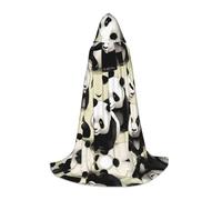 JDbncxe S Halloween mantello con cappuccio panda gigante stampa - Unisex costume mantello per cosplay, mostre di fumetti, festa di carnevale
