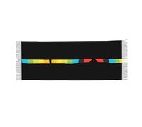 JDbncxe The little mouse who made a mistake - Sciarpa da donna in cashmere con frange, scialle alla moda con nappa, morbida e calda pashmina, Barre di colore, Taglia unica