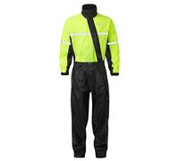 JDC Motociclo Motocicletta Tuta Intera Anti Acqua Antiacqua 1PC 1 Pezzo Pioggia - Shield - Giallo/Nero - S - Lunghezza Regolare