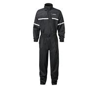 JDC Motociclo Motocicletta Tuta Intera Anti Acqua Antiacqua 1PC 1 Pezzo Pioggia - Shield - Nero - XXL - Lunghezza Regolare