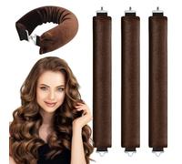 JDCMEI 3 Pezzi Bigodini Senza Calore, Bigodino Lungo per Boccoli Bigodini per Dormire Senza Calore Aste Flessibili con Gancio Ferro Arricciacapelli Senza Calore per Tutti i Tipi di Capelli