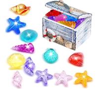 JDCMEI Giocattolo da Immersione per Bambini,Gemme Colorate Giocattoli Subacquei,12 Pezzi,con Gioielli da Immersione con Scatola del Tesoro per Feste in Piscina Giochi in Spiaggia Cacce al Tesoro
