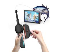 JDDWIN Controller per canna da pesca per Nintendo Switch 2 Joy-Con, kit di accessori per impugnatura per giochi di pesca realistici, compatibile con Bass Pro Shop e simulatori di pesca