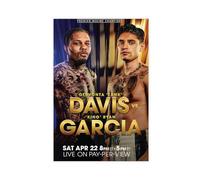Jdekaec Gervonta Tank Davis vs Ryan Garcia Boxe, poster su tela, decorazione artistica da parete per soggiorno, camera da letto, decorazione senza cornice, 30 x 45 cm