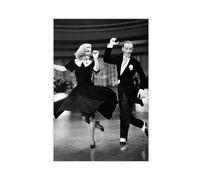 Jdekaec Poster su tela con Fred Astaire e Ginger Rogers che ballano, decorazione per camera da letto, sport, ufficio, stanza, regalo, senza cornice, 40 x 60 cm