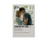 JDfenggu Poster artistico da parete con scritta "Forever My Girl", per soggiorno e camera da letto, 30 x 45 cm, senza cornice