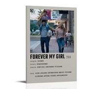 JDfenggu Poster artistico da parete con scritta "Forever My Girl", per soggiorno e camera da letto, 30 x 45 cm, con cornice