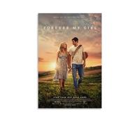JDfenggu Poster artistico da parete con scritta "Forever My Girl", per soggiorno e camera da letto, 40 x 60 cm, senza cornice