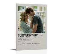 JDfenggu Poster artistico da parete con scritta "Forever My Girl", per soggiorno e camera da letto, 50 x 75 cm, con cornice