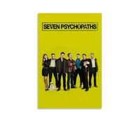 JDfenggu Poster artistico da parete, motivo: Seven Psychopaths, poster decorativo per soggiorno, camera da letto, 40 x 60 cm, senza cornice