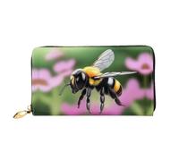 JDFHGNU A Little Bee Pattern, portafoglio da donna, pochette lunga, portafoglio porta carte di credito, portamonete da viaggio, nero, taglia unica, Nero , Taglia unica
