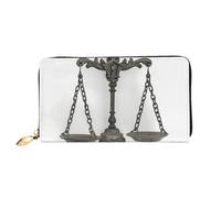 JDFHGNU Antico modello di equilibrio, portafoglio da donna, portafoglio lungo pochette, portafoglio porta carte di credito, portamonete da viaggio, nero, taglia unica, Nero , Taglia unica