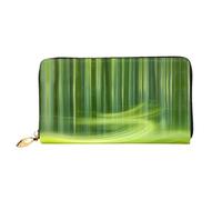 JDFHGNU Bamboo Forest Halo Pattern, portafoglio da donna, portafoglio lungo, portafoglio porta carte di credito, portamonete da viaggio, nero, taglia unica, Nero , Taglia unica