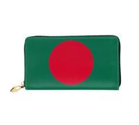 JDFHGNU Bandiera del Bangladesh modello, portafoglio da donna, portafoglio lungo pochette, portafoglio porta carte di credito, portamonete da viaggio, nero, taglia unica, Nero , Taglia unica
