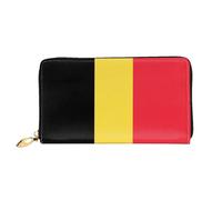 JDFHGNU Bandiera del Belgio, portafoglio da donna, portafoglio lungo, portafoglio porta carte di credito, portamonete da viaggio, nero, taglia unica, Nero , Taglia unica